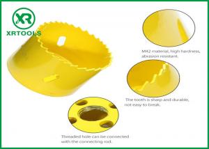 China HSS M42 Bi Metal Hole Saw , Yellow Finished Deep Hole Saw For Wood / Aluminum on sale
