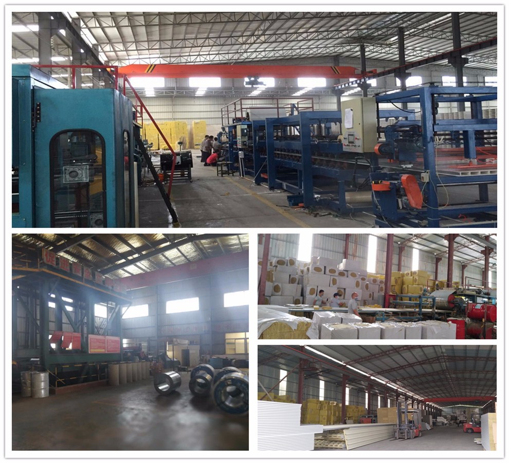 Customized Size Fireproof Insulated Sandwich Panels Corrugated Zinc Coated