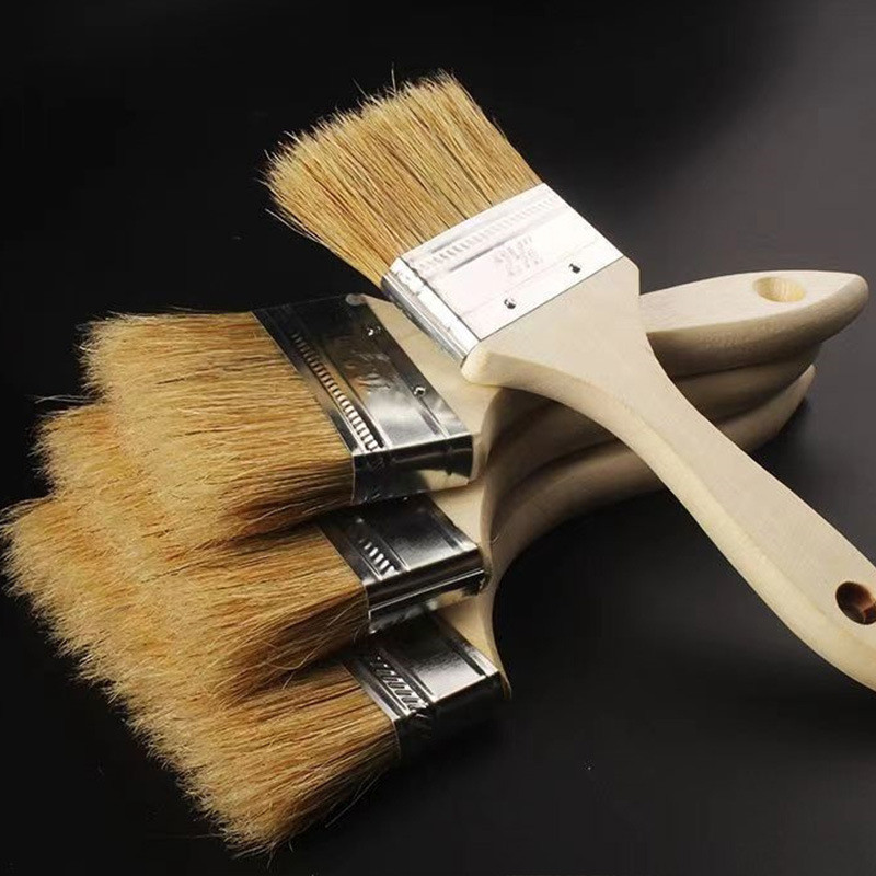 Natural Bristle 3 Inch Chip Wooden Handle Paint Brush