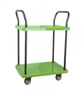 China 1000mm High No Guardrail Double Handrail multi tier kitchen trolley SIlENT TPR Material on sale