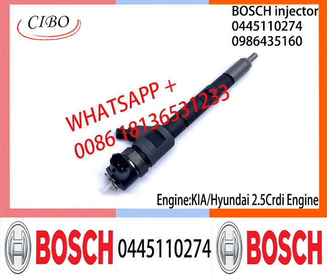 BOSCH injetor 0445110274 0986435160 Common fuel Injector 0445110222 0445110223 0445110277 for KIA/HYUNDAI 2.5CRDi