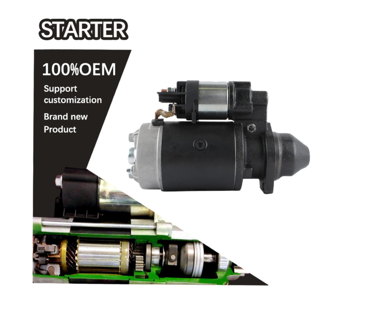 12V 9T CW STARTER 0001354006, 0001354088 11.130.254,11.130.531, 11.130.620, 11.130.732, 11.130.898, 11.131.829, 11130112