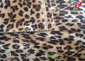 China Waterproof Leopard Print Velvet Fabric , Velvet Furnishing Fabric Custom Pile Height on sale