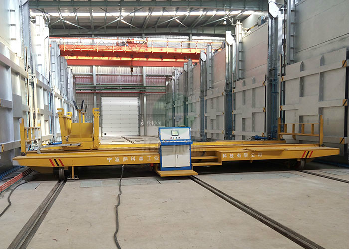 Heavy Duty Plant Motorized Handling Inter Bay Transport Cross Bay Rail Truck Trolleys