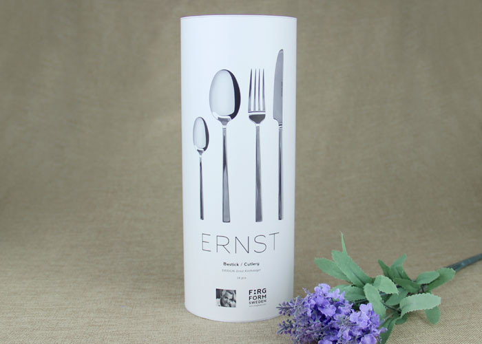 Custom Kraft Paper Tubes Packing With Movable PP Lids For Tableware