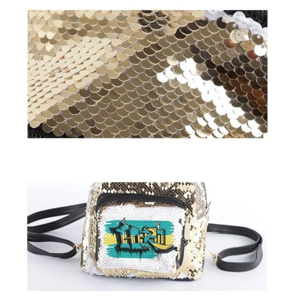 Sublimation Custom Photo Glitter Sequin Backpack Trendy Travel Sparkly Backpack For Heat Transfer