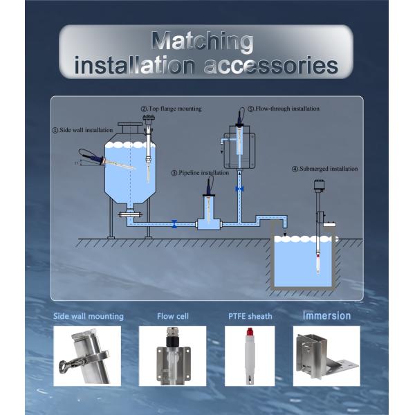 High Temperature Resistant 135℃ Analog PH Sensor For Strong Acid & Alkali