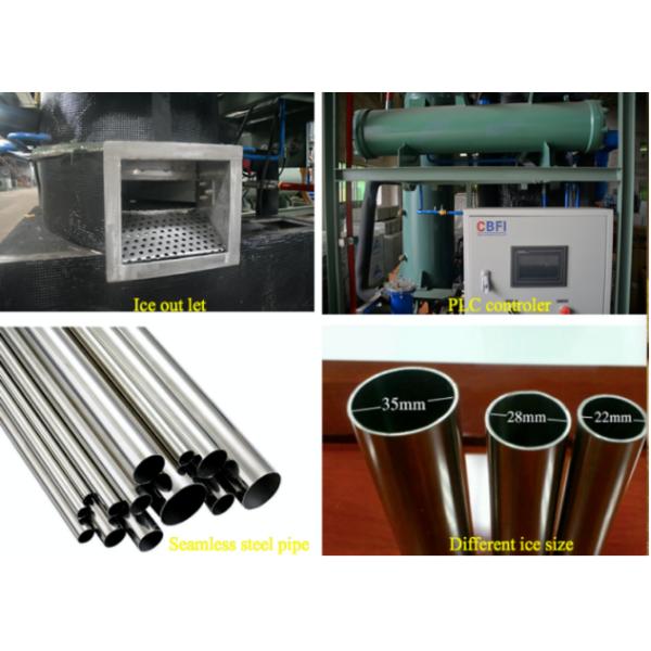 5 Ton Automatic Ice Tube Machine Edible Germany Compressor Easy Control