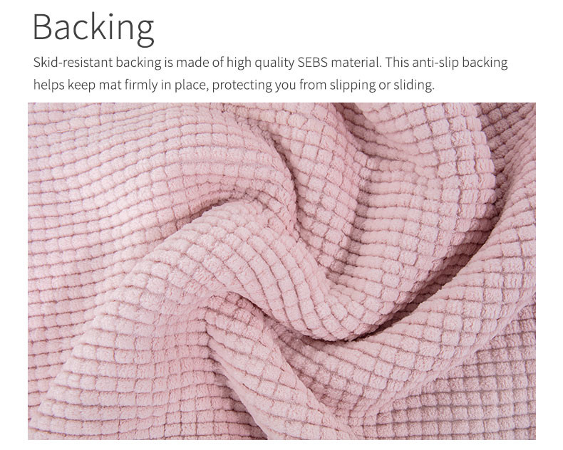 BSCI Non Skid Noodle Chenille Bath Mat , Chenille Noodle Bath Rug