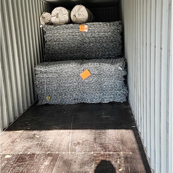 Galvanized Woven Gabion Baskets Heavy Duty Stone Cage For Retaining Walls Landscaping