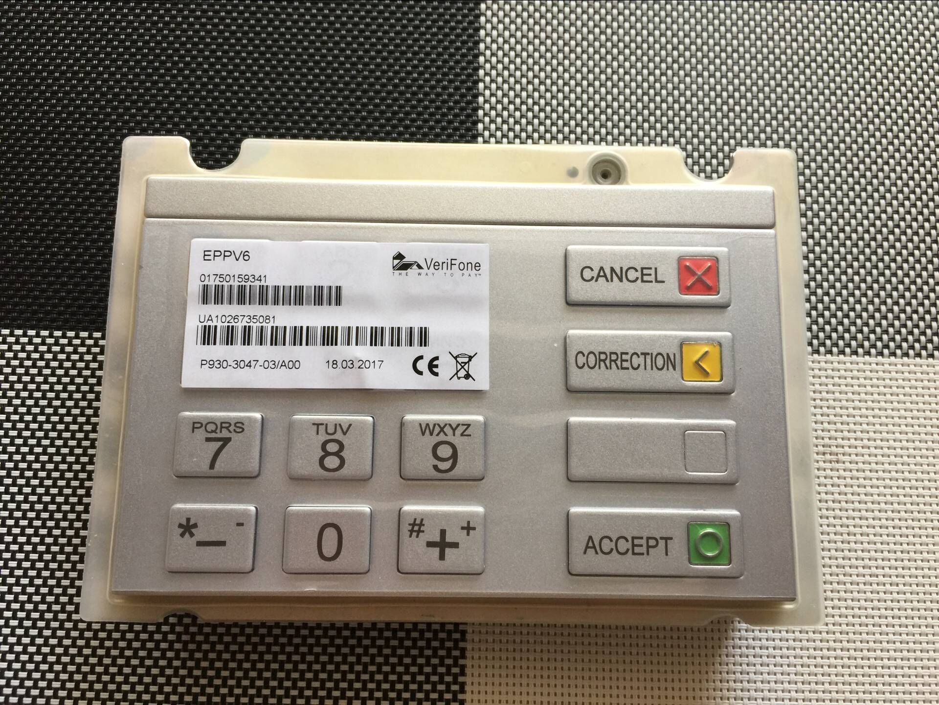 ATM Machine ATM spare parts wincor parts Wincor EPP V6 keyboard English version 1750159343 (01750159343)