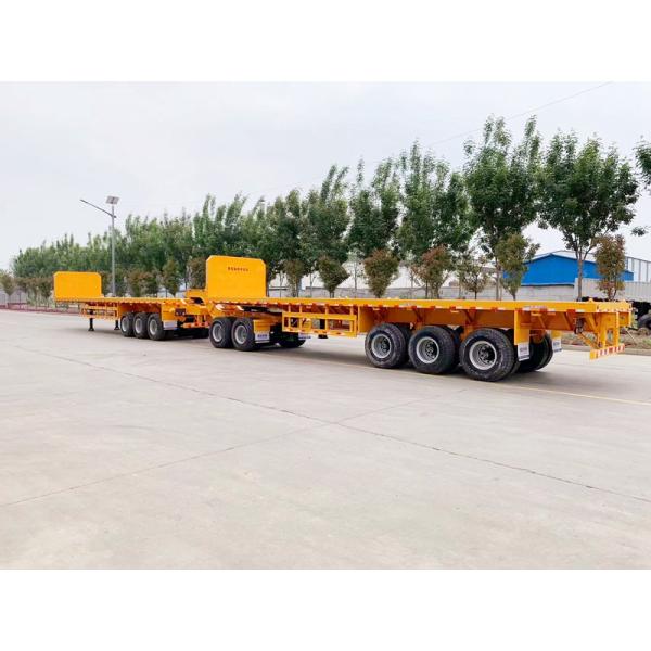 20FT 40FT Container Transport Flatbed/Skeleton Double/Superlink/Interlink Truck Semi Trailer 75ton+75ton 100ton