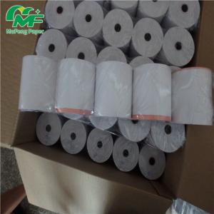 China 80x80mm ATM Credit Card Machine Paper Rolls , Thermal Receipt Paper Evenly Coating on sale