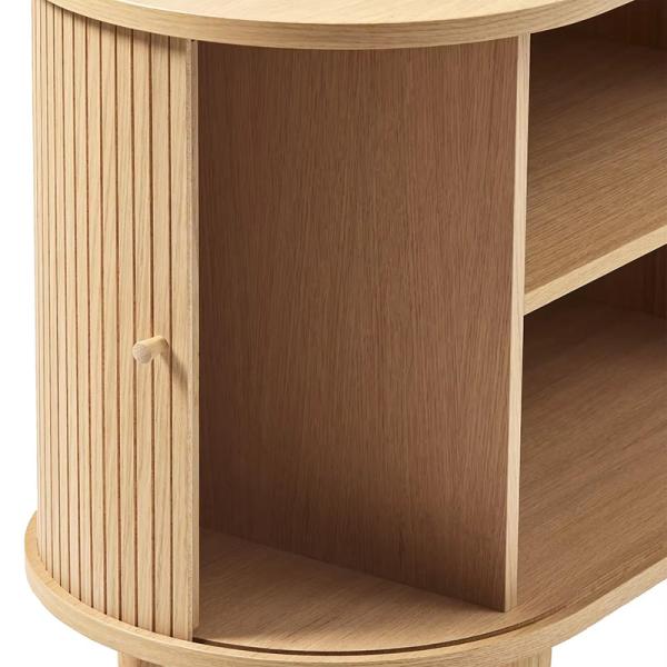 Mid Modern Media Console, TV Stand Cabinet Center Table with Storage in Living Room