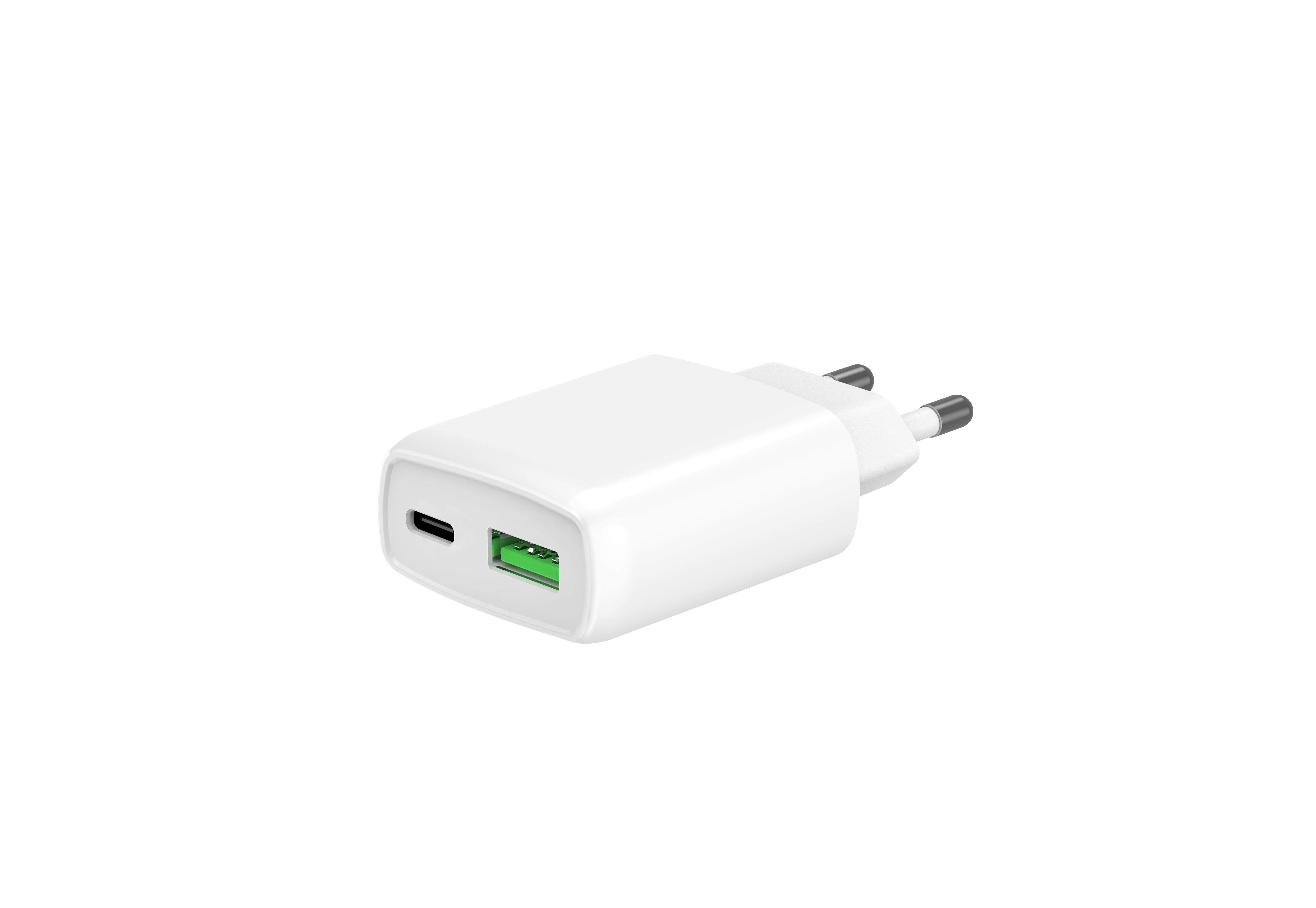 GaN Fast Charge Wall Charger 2 Port USB A Type C Adapter 20W 30W 45W OEM
