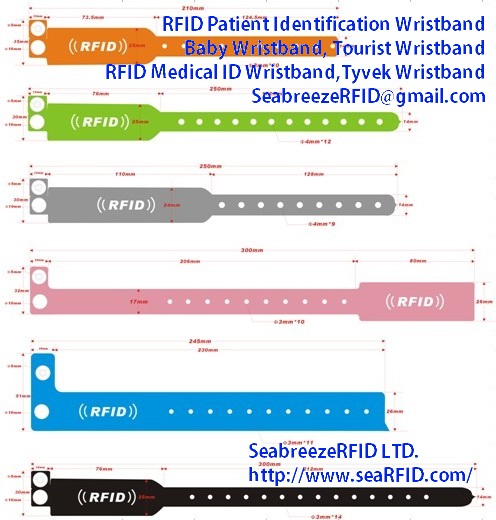 RFID Patient Identification Wristband, Baby Wristband, Tourist Wristband, RFID Medical ID Wristband, Tyvek Wristband