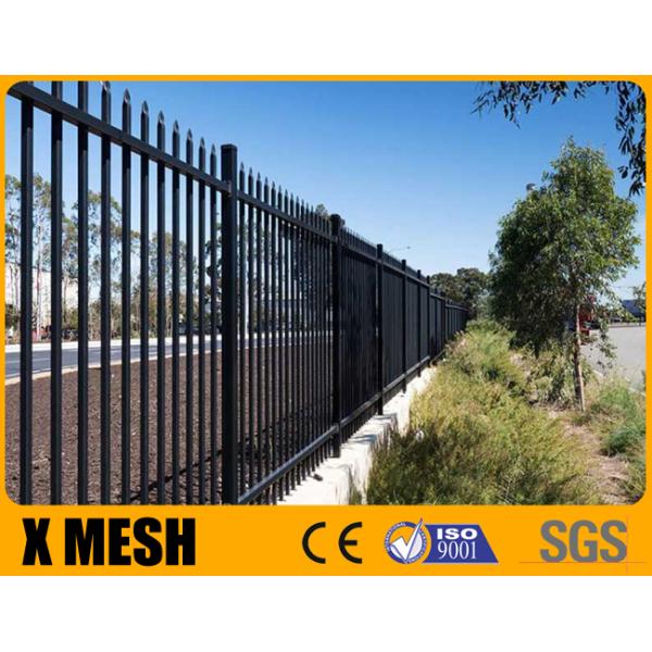 Spacing 3.75'' High Security Wrought Iron Ornamental Fences ODM