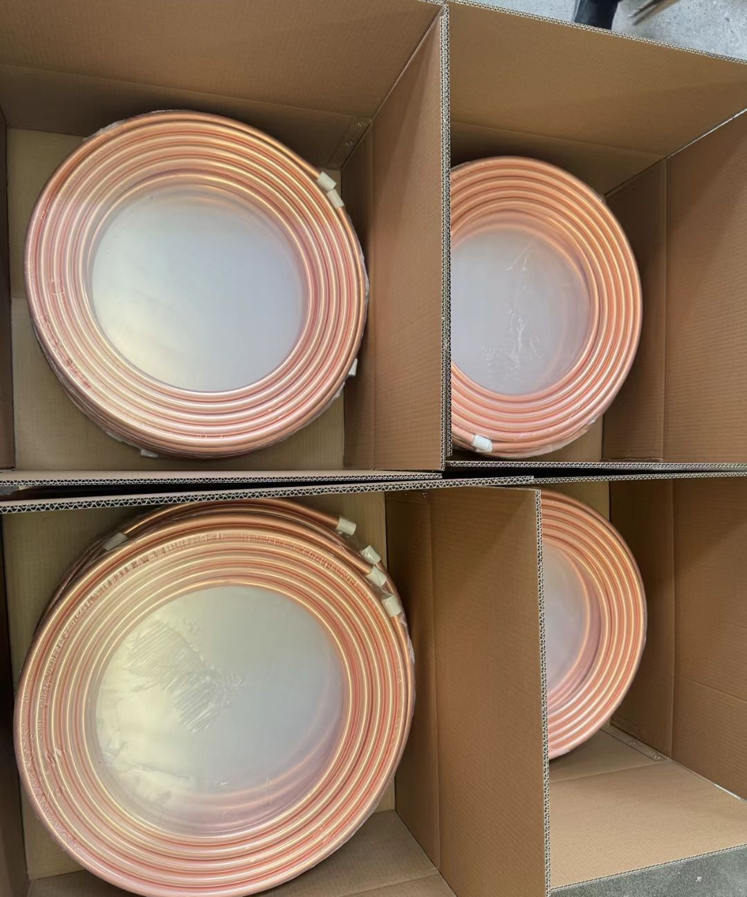 NXF GB/T 17791 ASTM B280 C12200 Cu-DHP C1220 Outside Diameter 4.76-22.22mm Wall Thickness0.50-1.15mm Copper Pancake Coil