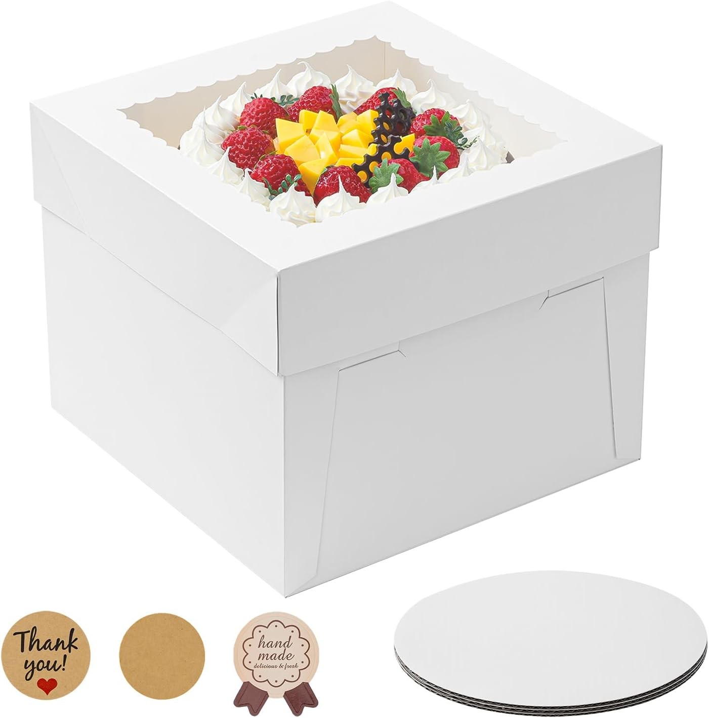 Customizable Cake Packaging Boxes CMYK / Pantone Printing Services Custom Needs