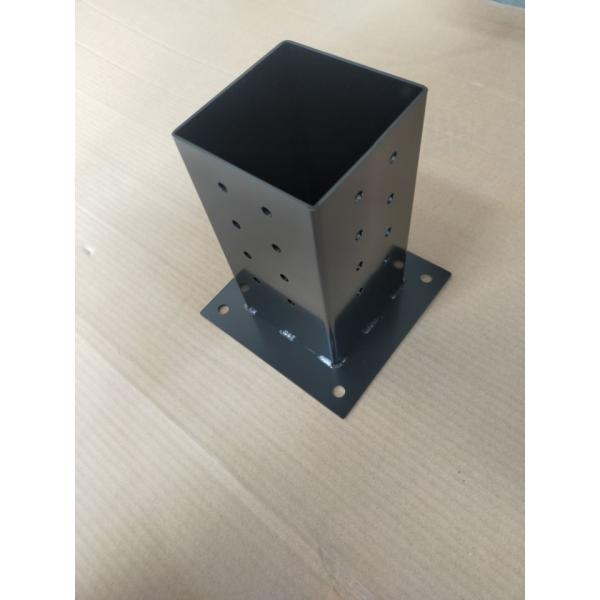 Black 4*4 6*6 Modular Size Metal Steel 3 Way Corner Pergola Bracket Wood Connectors Post Base Kits