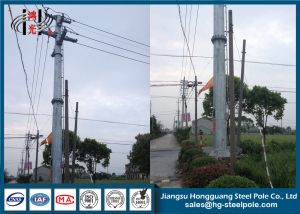 Quality Anti - Rust Transmission Line Electrical Power Pole With Bitumen Painted wholesale