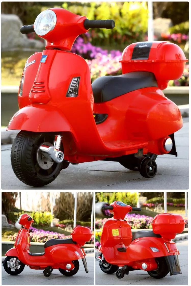 Red Children's Electric Ride On Car Motorcycle Toys for Kids Motor 380*2 Plastic Material