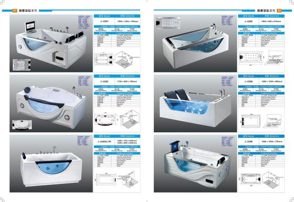 Advanced Bathroom Sanitary Wares Freestanding Massage Bathtub Intelligent