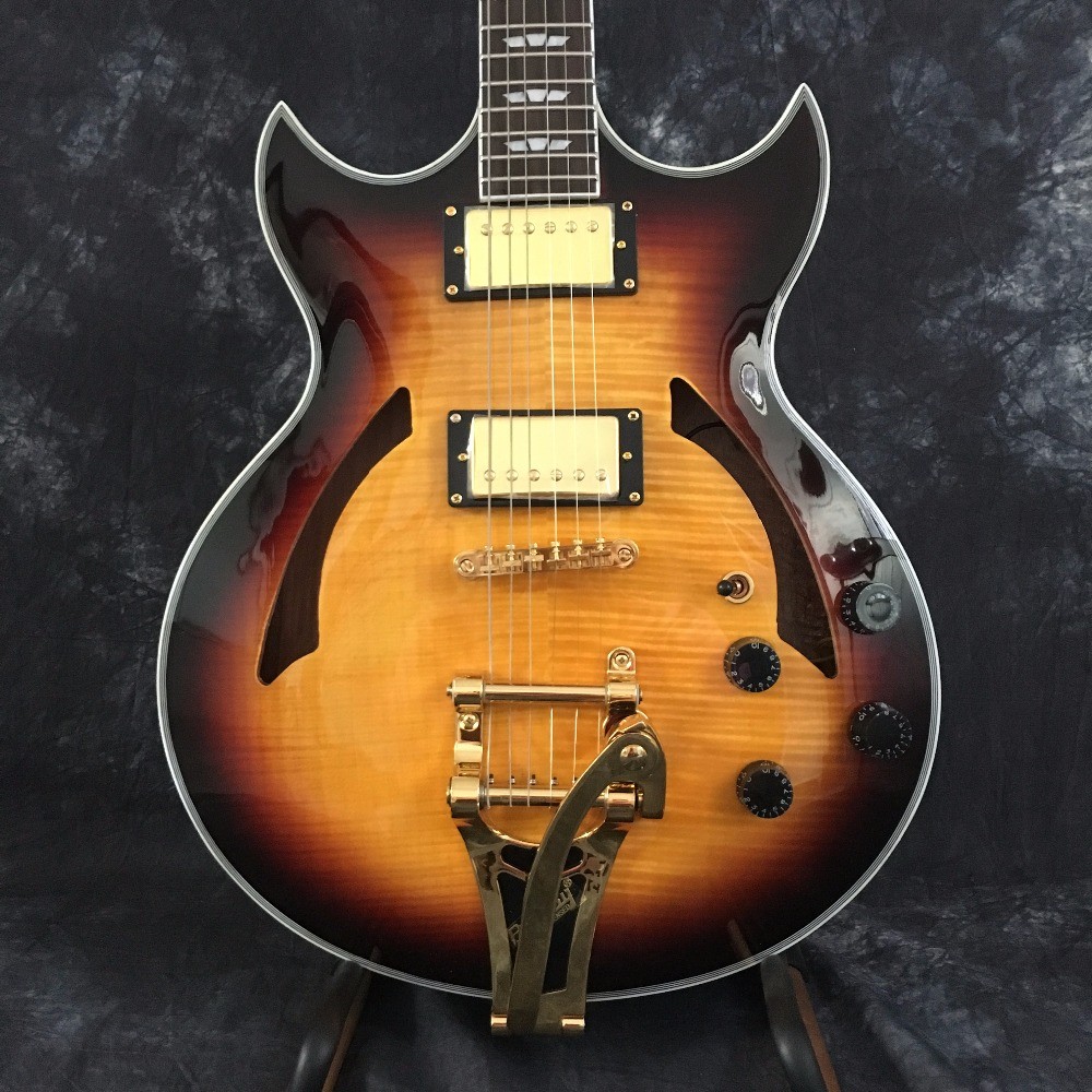 2018 new high-quality hollow body 335 JAZZ electric guitar, mahogany fingerboard