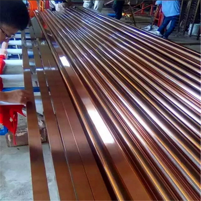 Rose Gold Stainless Steel Pipe Tube Brushed Finish 201 304 316 For Handrail Balustrade Ceiling Decoration