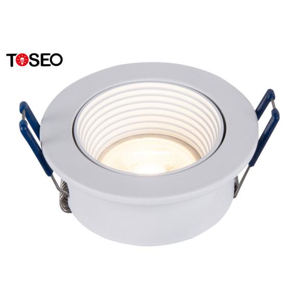 White Adjustable Aluminium Ceiling Downlight Fixture 92mm Dia IP20