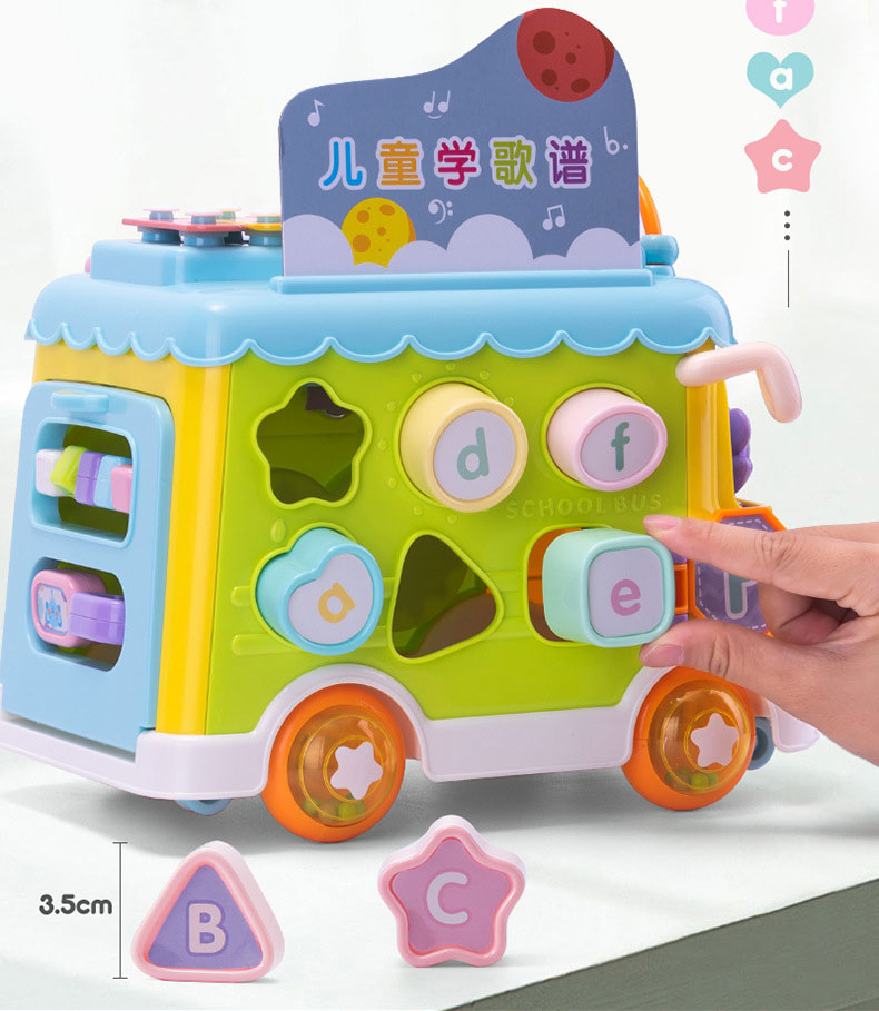 Children's Xylophone Toy Bus with Music and Educational Functions Age Range 0-24 Months