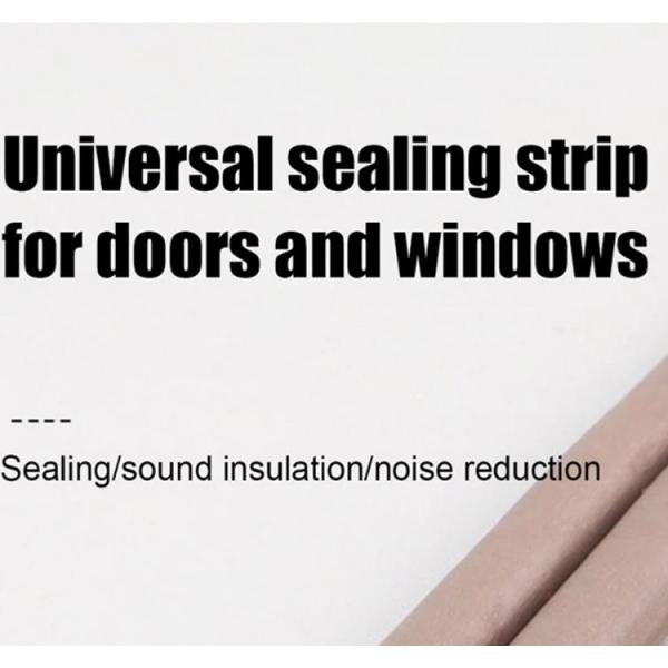 Self-Adhesive Soundproof Silicone Rubber Door Bottom Seal Strip Custom Processing & Cutting for Under Sweep & Stripping