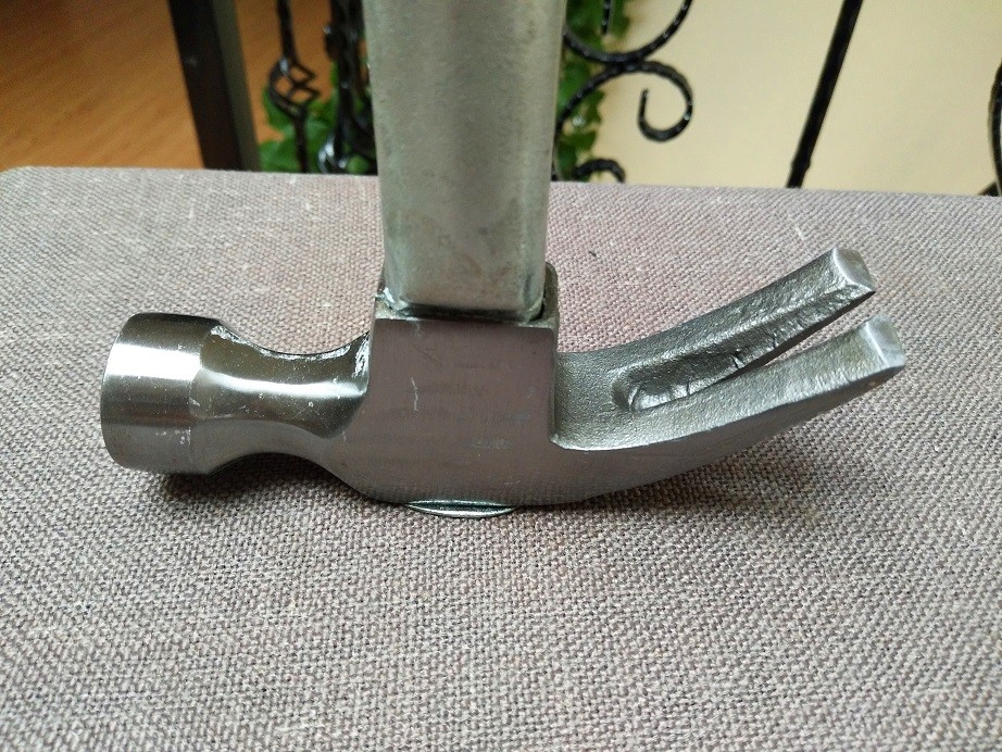 16OZ Claw hammer/Nail hammer(XLSP-0022) with 34.5cm steel tube handle and polishing surface, durable hand tools