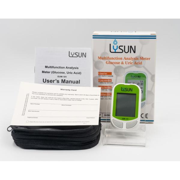 GUM-101 photo Factory Supply Blood Glucose Meter Uric Acid Monitor With Test Strip
