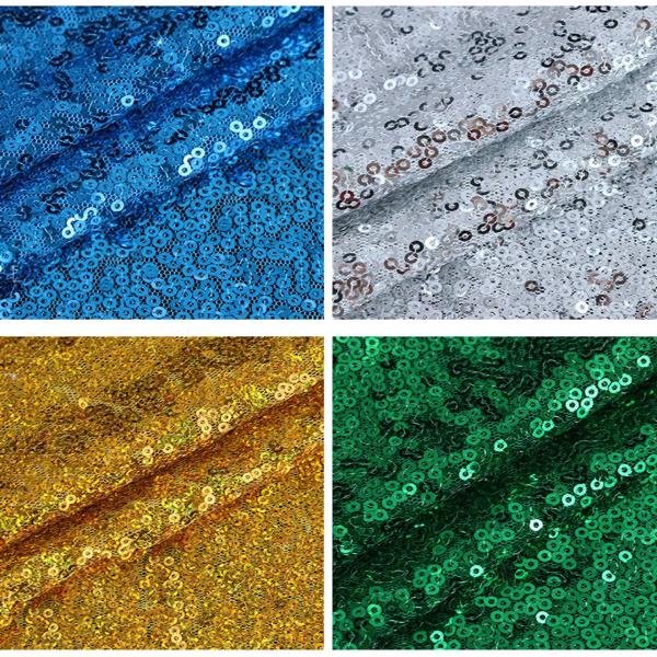 3mm Sequin Fabric in Different Color DIY Decoration Fashion Garment Fabric