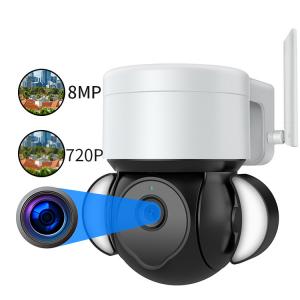 Quality Floodlight PTZ Outdoor Waterproof Security Camera 4K 8MP For Four Seasons wholesale