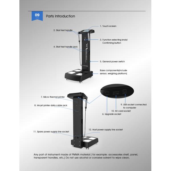 Scale Body Fat Analyzer Machine 3D Body Composition Analysis Machine