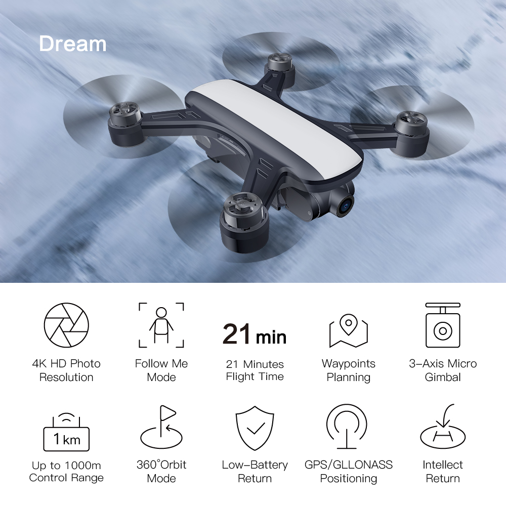 1000m Selfie 3 Axis Gimbal Camera Drone FPV Long Distance Circle Orbit