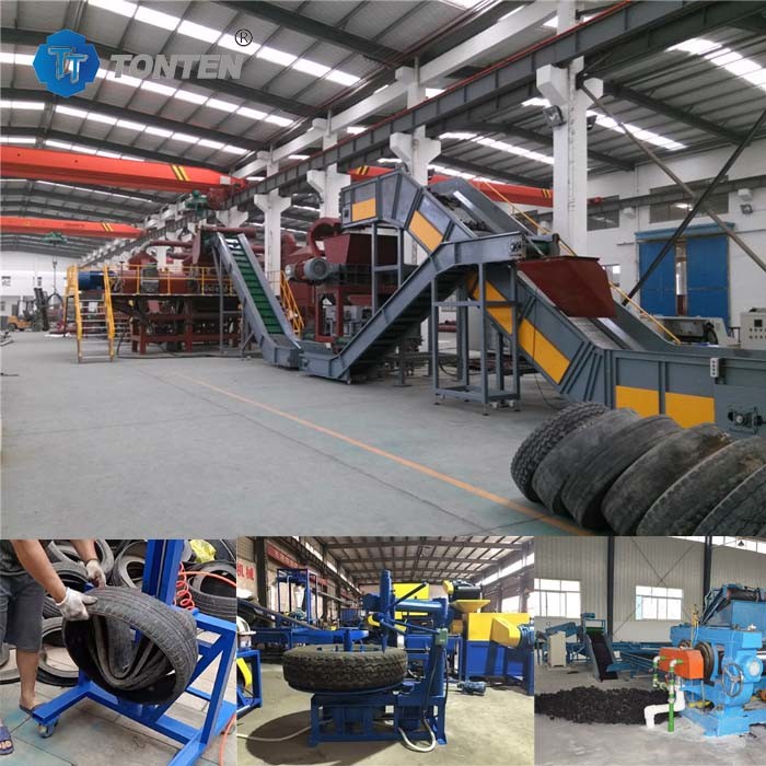 China Tyre Shredder Recycling Machine Rubber Crusher Production Line on sale