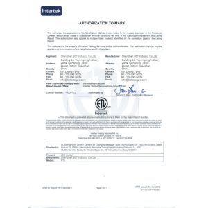 ShenZhen BST Industry Co., Limited Certifications