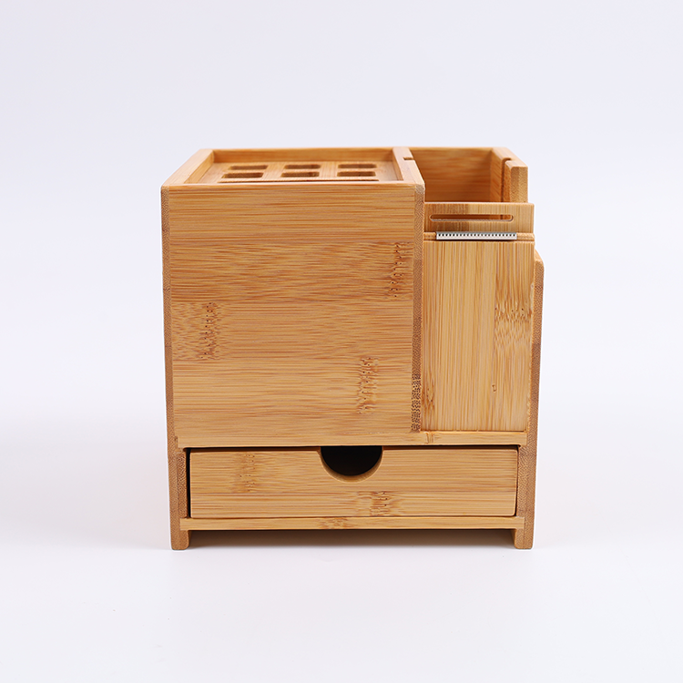 100% Natural Bamboo Wood Office Desk Storage with 1 Drawer Modern Style and Affordable