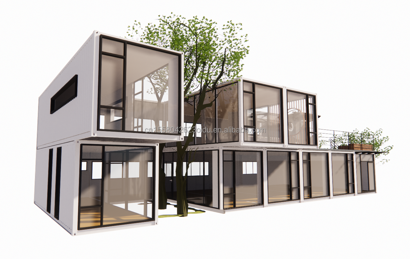 Container Mobile House School Cafeteria Flat Packaging with Customized Color and Design