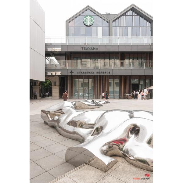 Outdoor Stainless Steel Landscape Sculptures for Customer Size Metal Art Installations