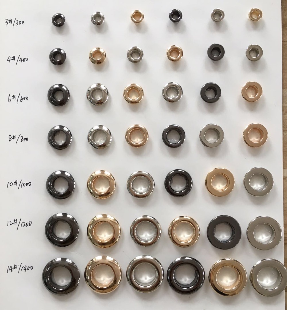 Wholesale garment eyelet metal eyelets for shoes bag clothing