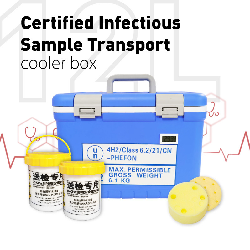 Biological UN3373 Shipping Boxes UN2814 Vaccine Transport Cooler Box
