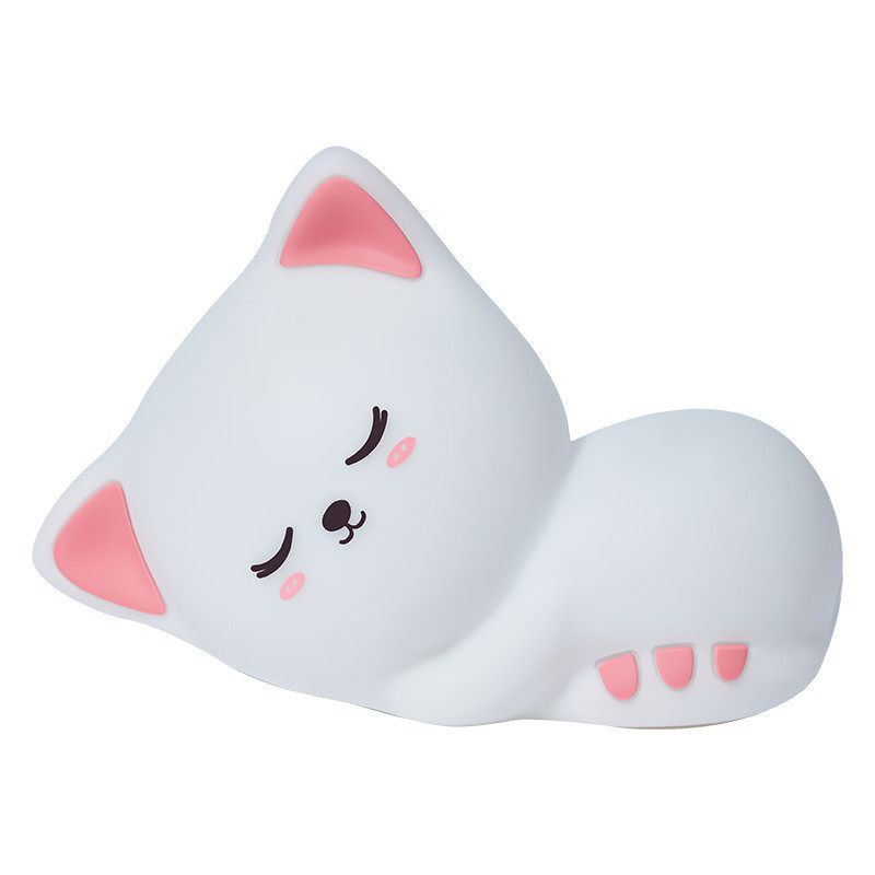 White Squishy Bunny Night Light Waterproof 16 Colors Cute Kids Santacam Nightlight