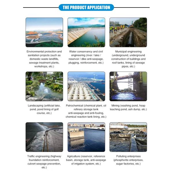 2mm Hdpe Plastic Pond Liner HDPE Geomembrane Fish Tank Waterproof Liner Waterproof Membrane