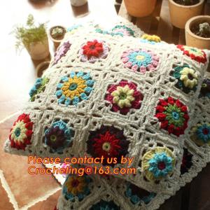Quality High Quality Nordic Crochet bed pillow Daisy hand-woven cushion covers Decorative Cushion wholesale