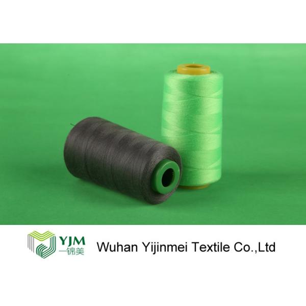Ne 20s To 60s Customized Color 100 Polyester Sewing Thread For Knitting / Weaving