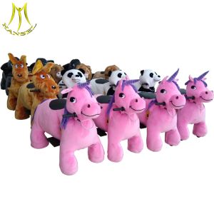 Hansel low price soft stuffed animal car ride on horse toy for shopping mall